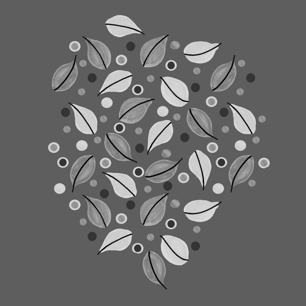 Gray Leaf Pattern by Michele Channell — canvas wall art