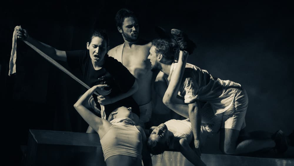 Dramatic Stage Performance by Primož Kožuh — canvas wall art