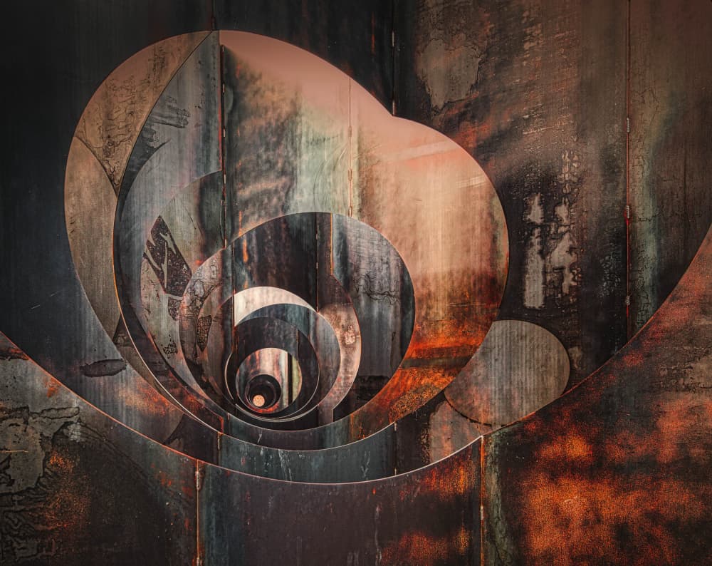 Industrial Vortex Abstract by Wim Denijs — canvas wall art