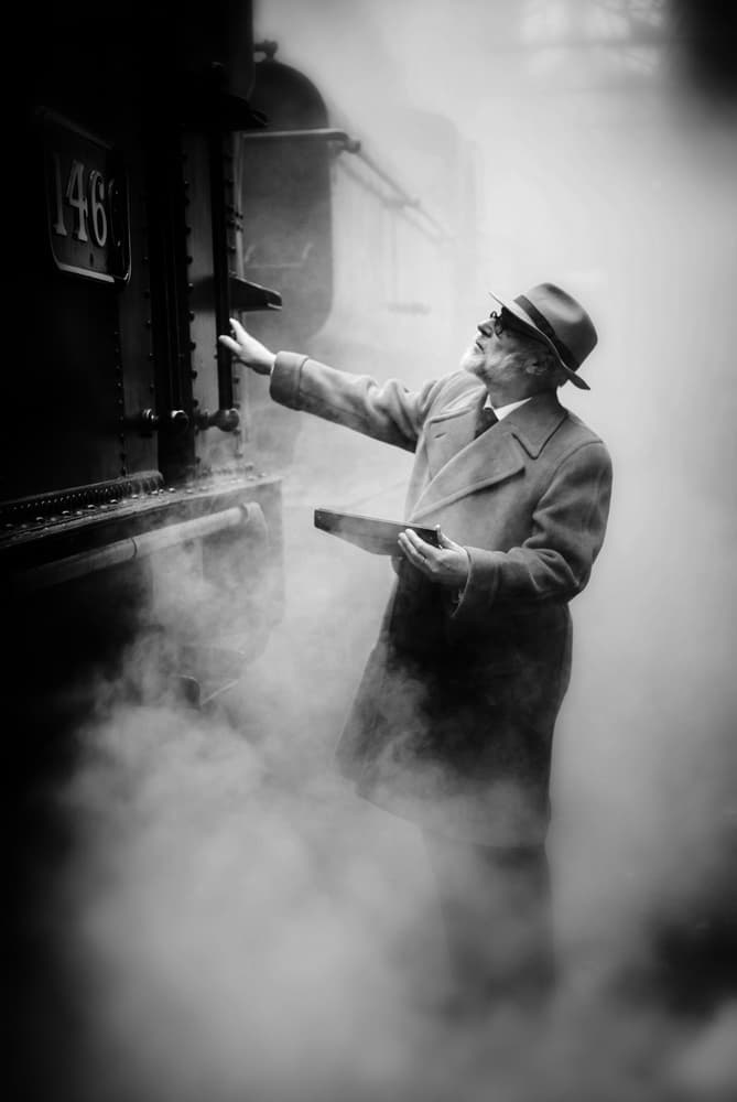 Vintage Steam Traveler by Richard Bland — canvas wall art