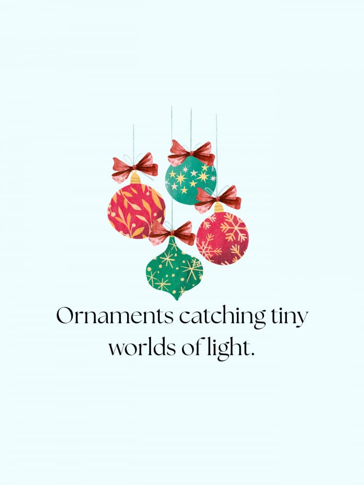 Sparkling Holiday Ornaments by Elizabeth C — canvas wall art