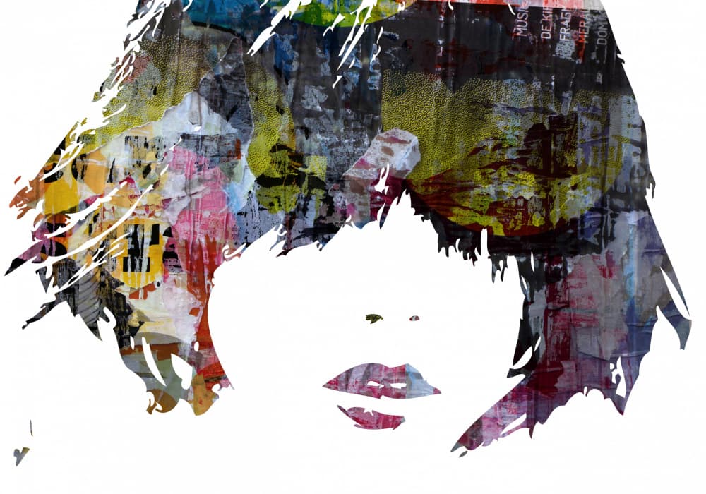 Urban Collage Portrait by PASLIER Morgan — canvas wall art