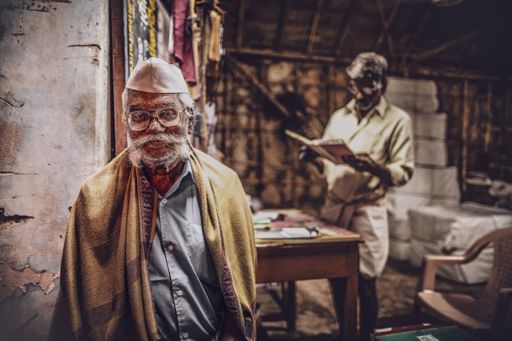Wise Indian Elder by Marco Tagliarino — canvas wall art