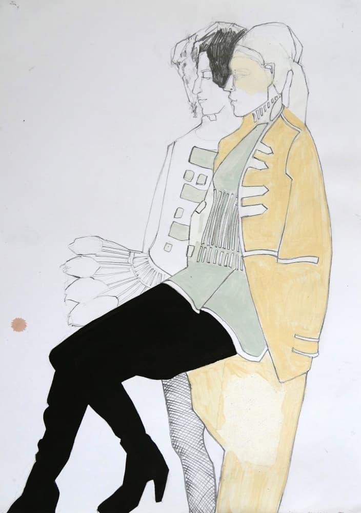 Chic Fashion Illustration by Doris Schmitz — canvas wall art
