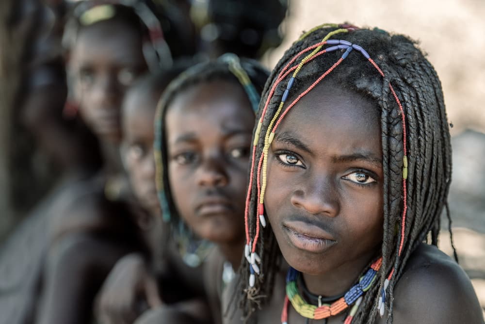 African Girls Portrait by Trevor Cole — canvas wall art