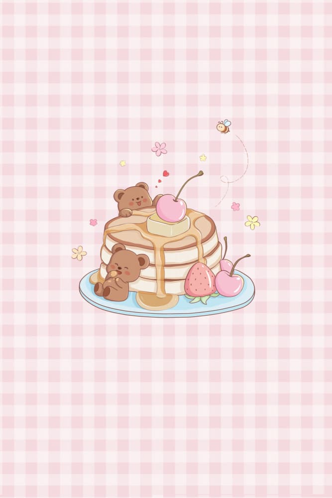 Whimsical Breakfast Bears by Xuan Thai — canvas wall art