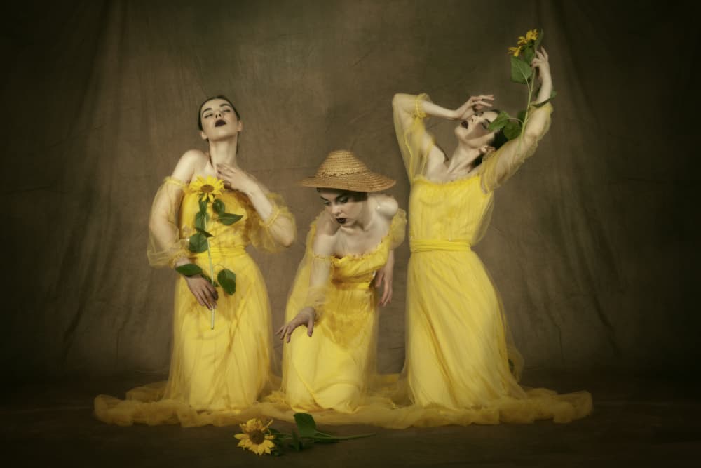 Ethereal Sunflower Women by Christine von Diepenbroek — canvas wall art