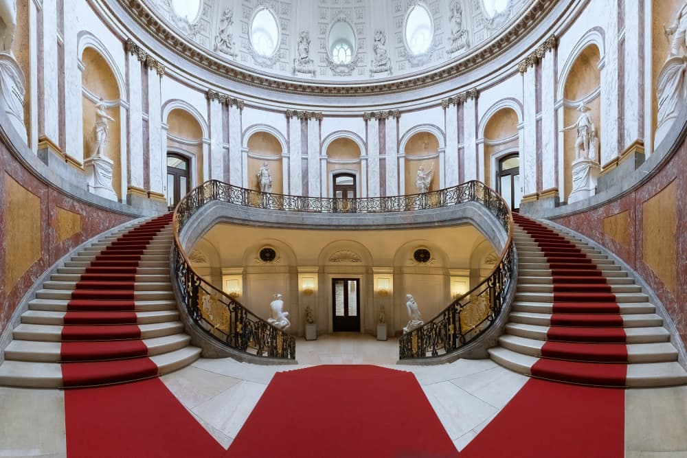 Majestic Red Carpet Staircase by Renee Doyle — canvas wall art