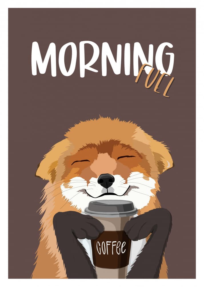 Happy Morning Coffee by ByKammille — canvas wall art