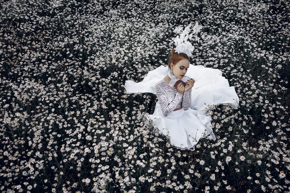 Dreamy Girl Among Daisies by Ruslan Bolgov — canvas wall art
