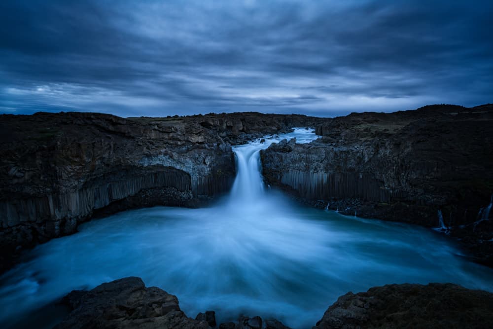 Mystic Basalt Falls by Yuan Su — canvas wall art
