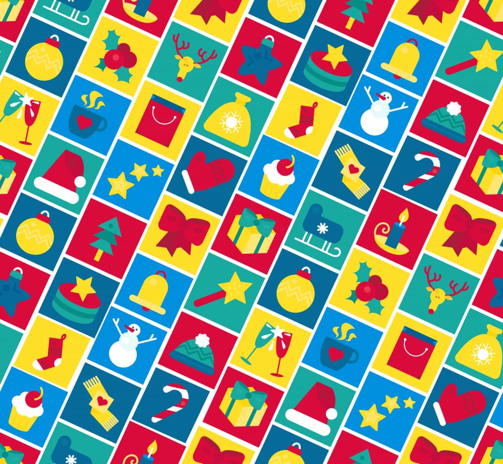 Festive Holiday Pattern by Marika Barsrsind β canvas wall art