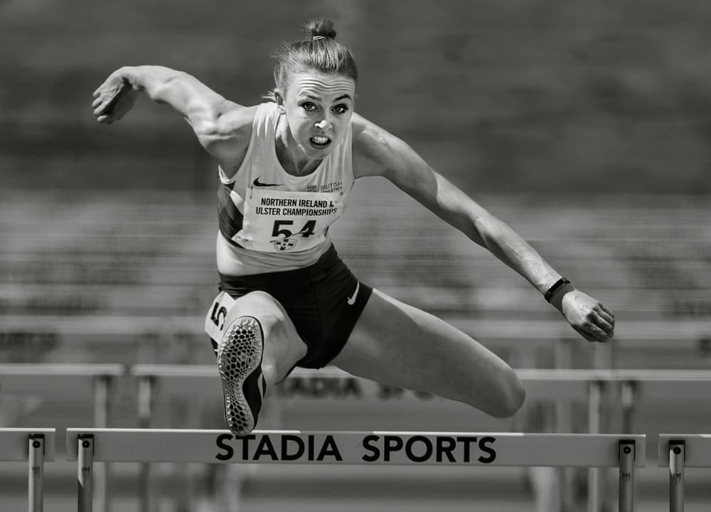 Powerful Hurdle Jump by Hugh Wilkinson — canvas wall art