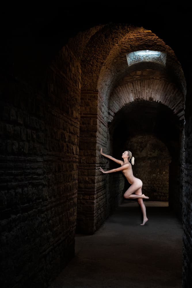 Nude Dancer Archway by Colin Dixon — canvas wall art