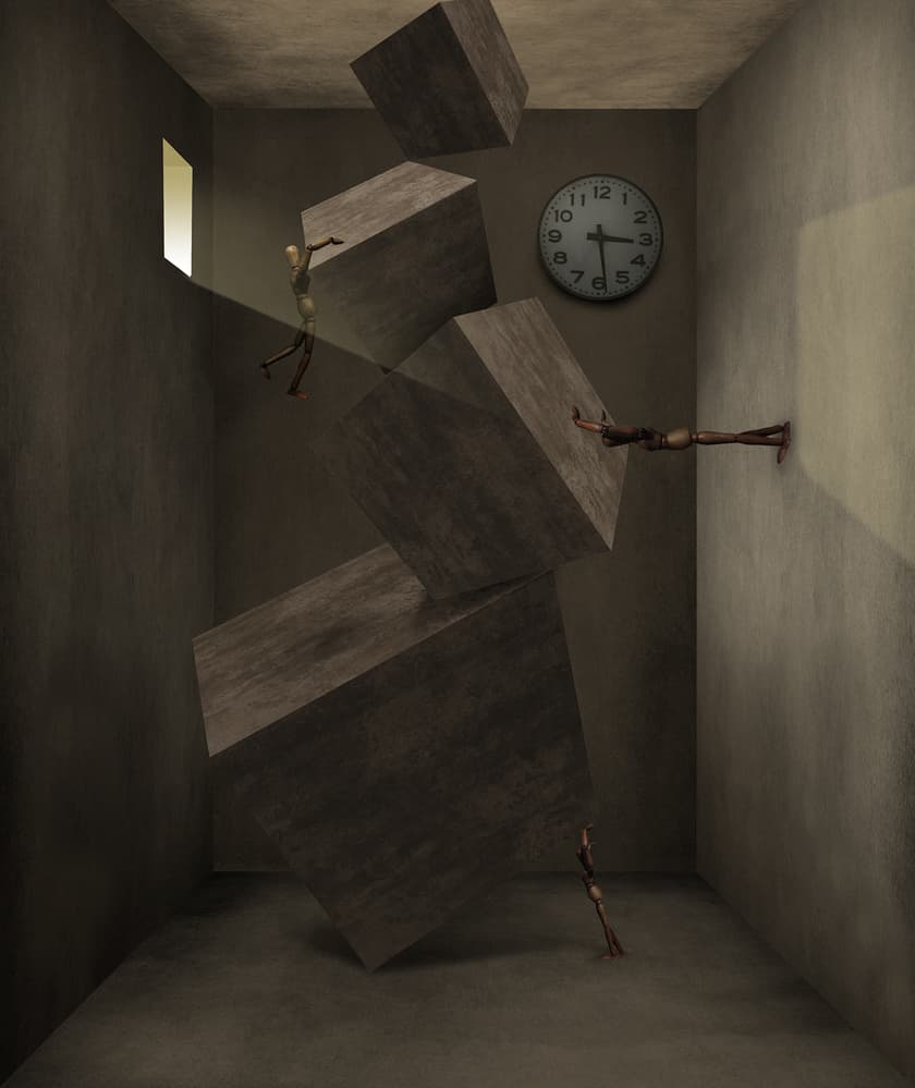 Mannequin's Time Struggle by Hari Sulistiawan — canvas wall art