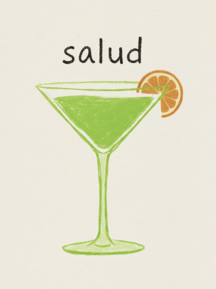 Salud Green Cocktail by Andreas Magnusson — canvas wall art