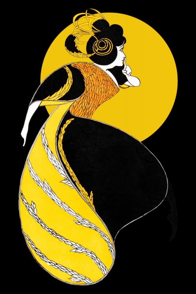 Art Deco Golden Silence by Marja van den Hurk — canvas wall art