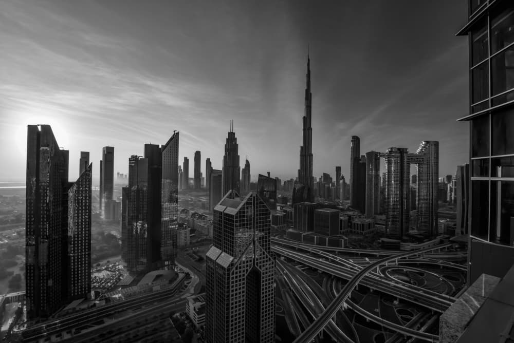 Dubai City Skyline by Mrinal Nath — canvas wall art