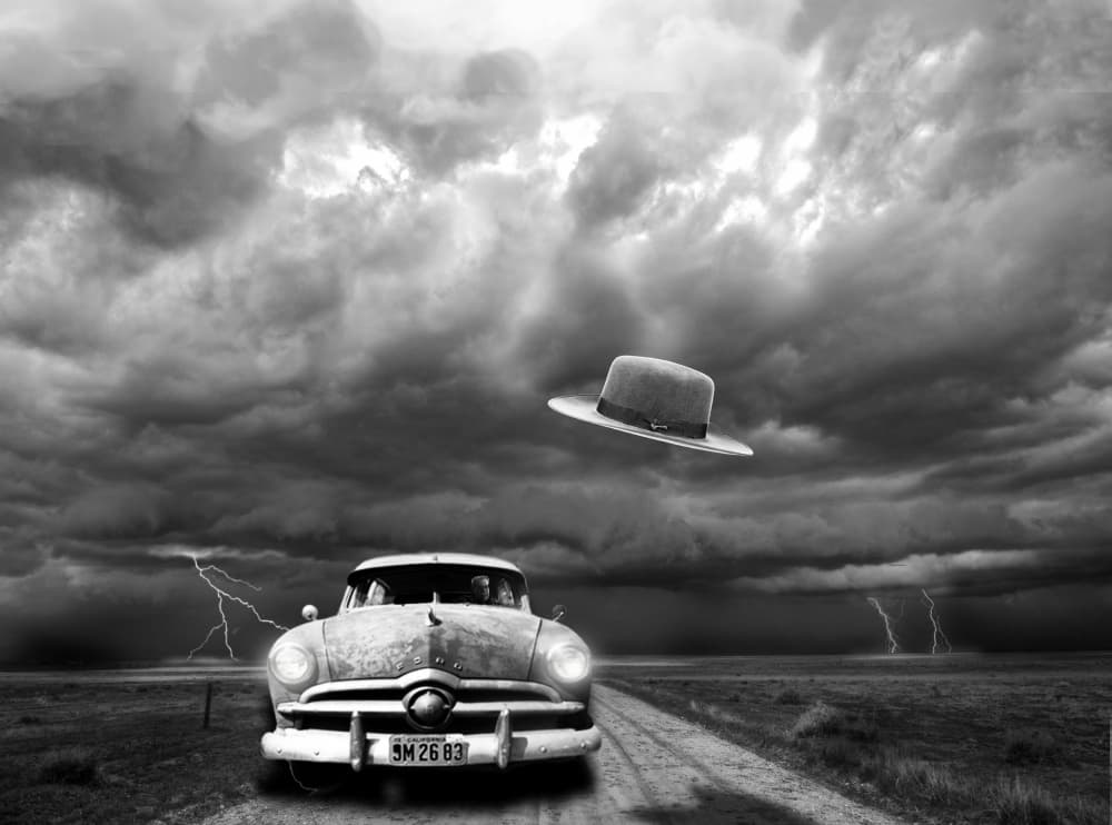 Classic Car Thunderstorm by LARRY BUTTERWORTH — canvas wall art