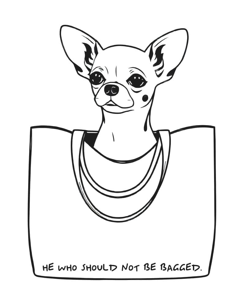 Funny Chihuahua Tote by Uma Gokhale — canvas wall art