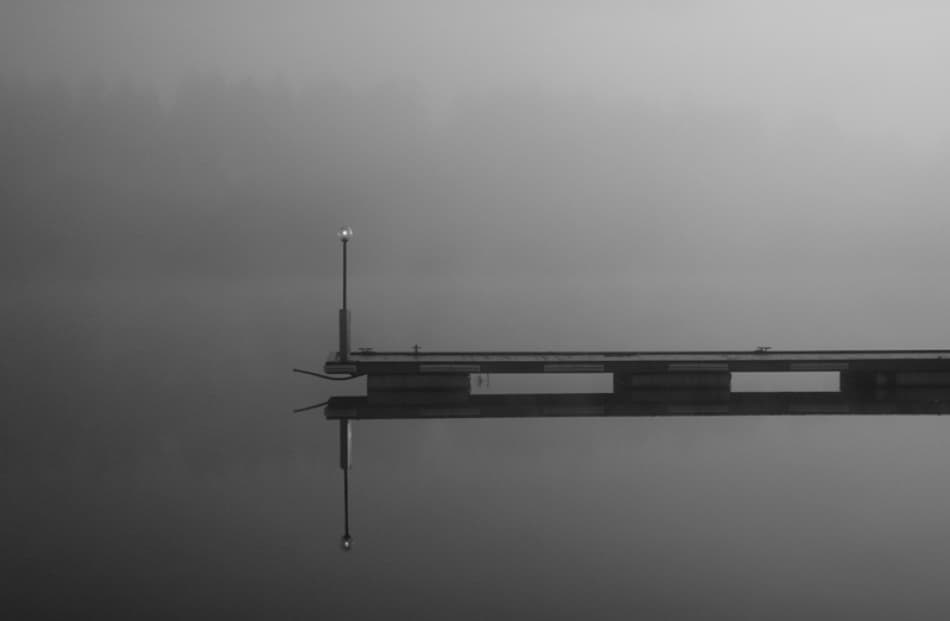 Misty Morning Dock by Bror Johansson — canvas wall art