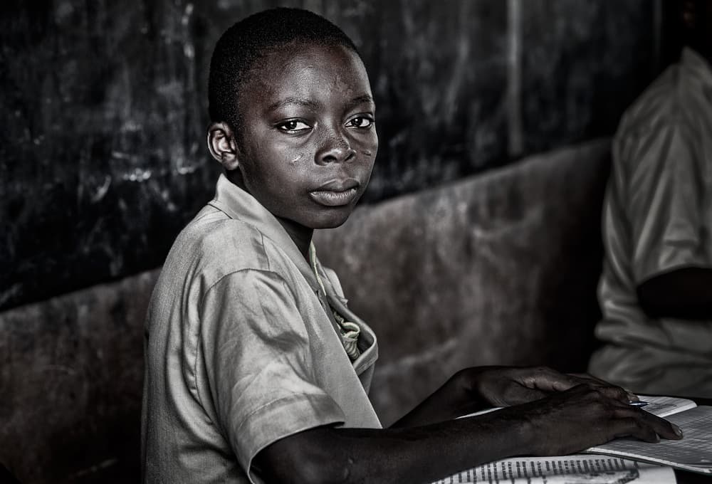 Focused School Boy by Joxe Inazio Kuesta Garmendia — canvas wall art