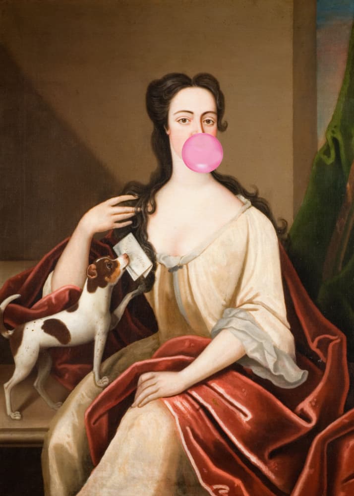 Bubble Gum Lady by The Art Concept — canvas wall art