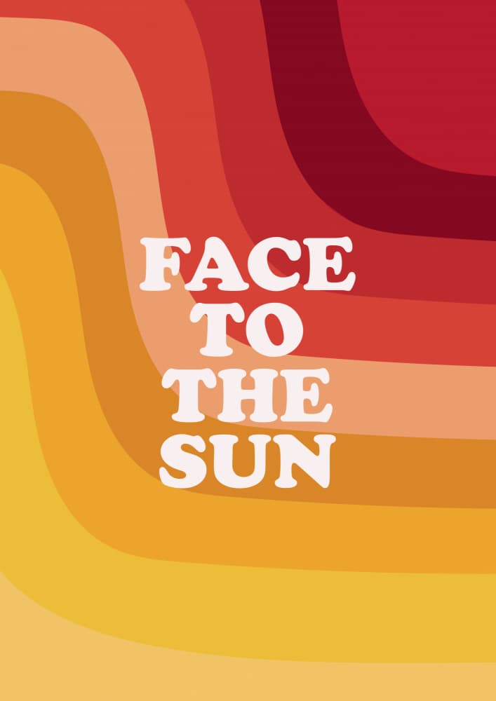 Face The Sun Gradient by Frankie Kerr-Dineen — canvas wall art