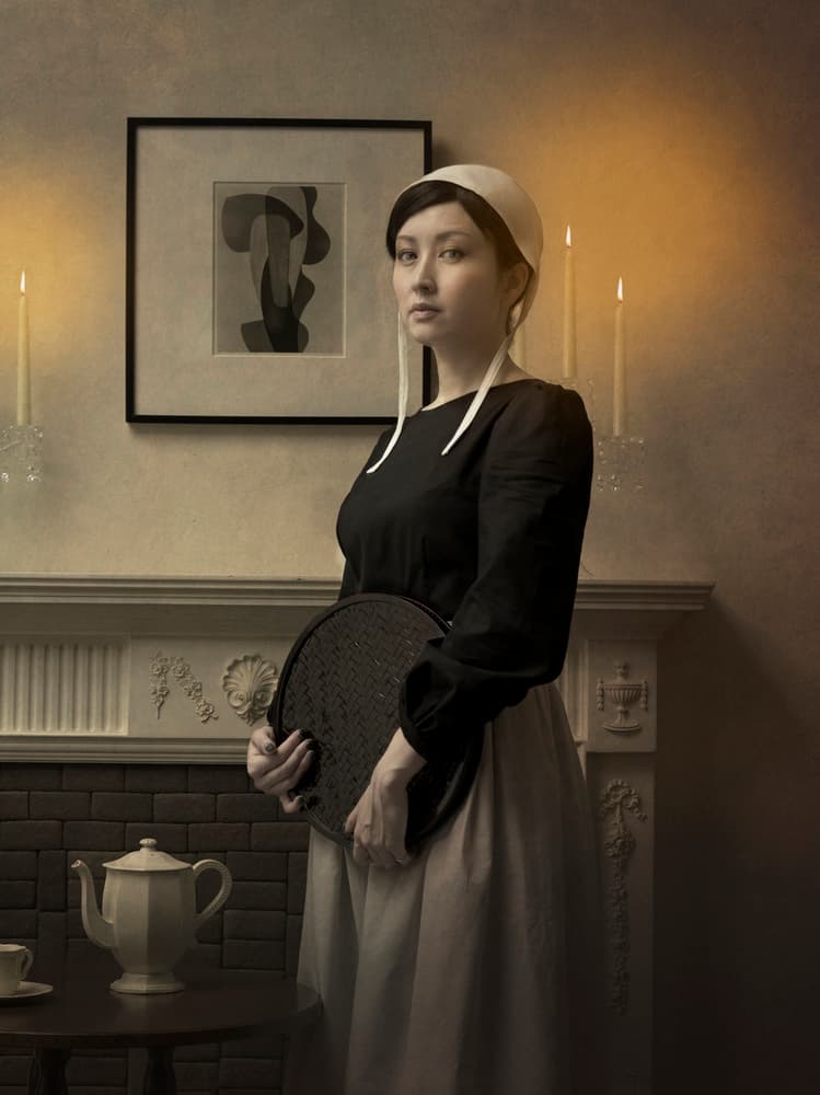 Dutch Woman Portrait by Fuyuki Hattori — canvas wall art