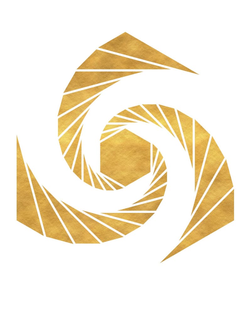 Golden Geometric Spiral by Emiliano Deificus — canvas wall art