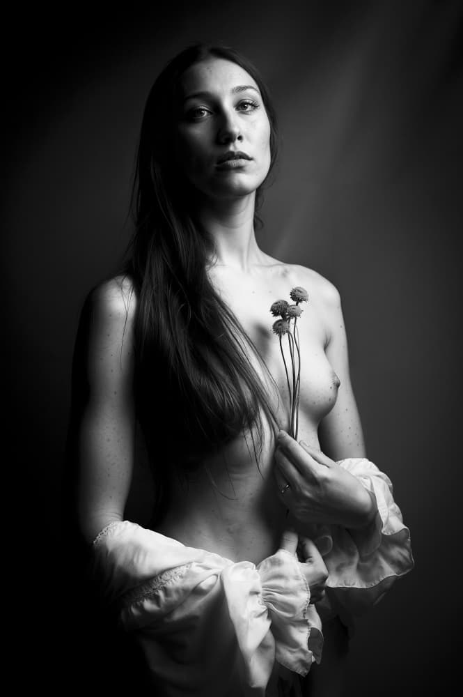Shadowed Floral Grace by Christian Kurz — canvas wall art
