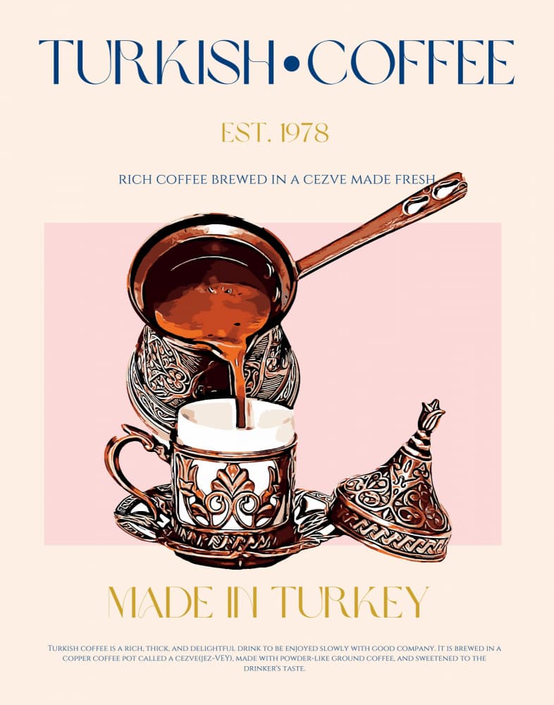 Turkish Coffee Pour by Nazma Khokhar — canvas wall art
