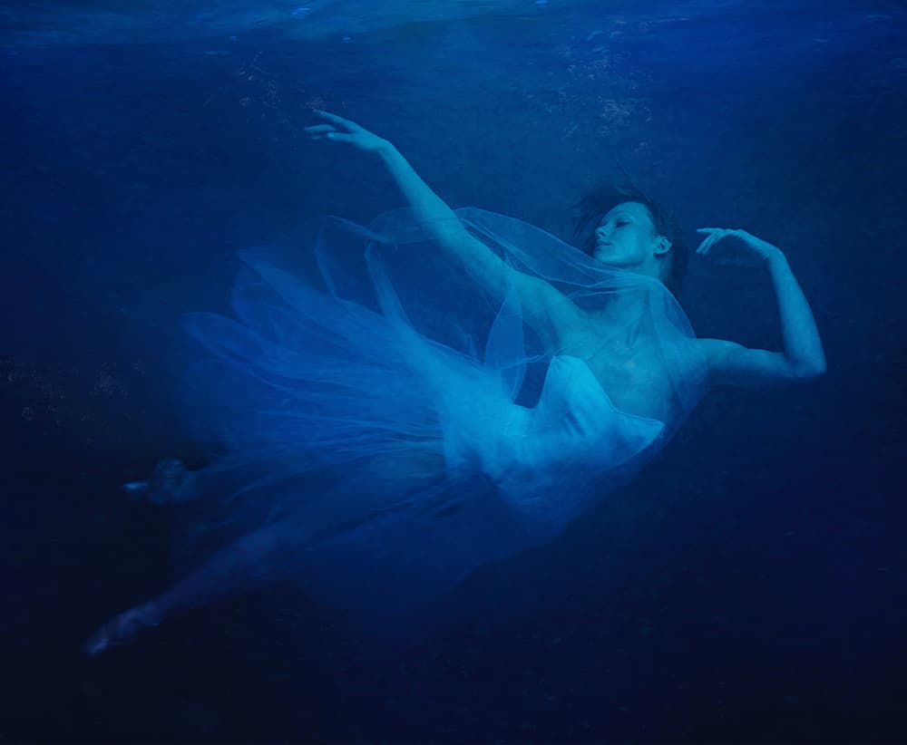 Ethereal Dancer Underwater by miriana — canvas wall art