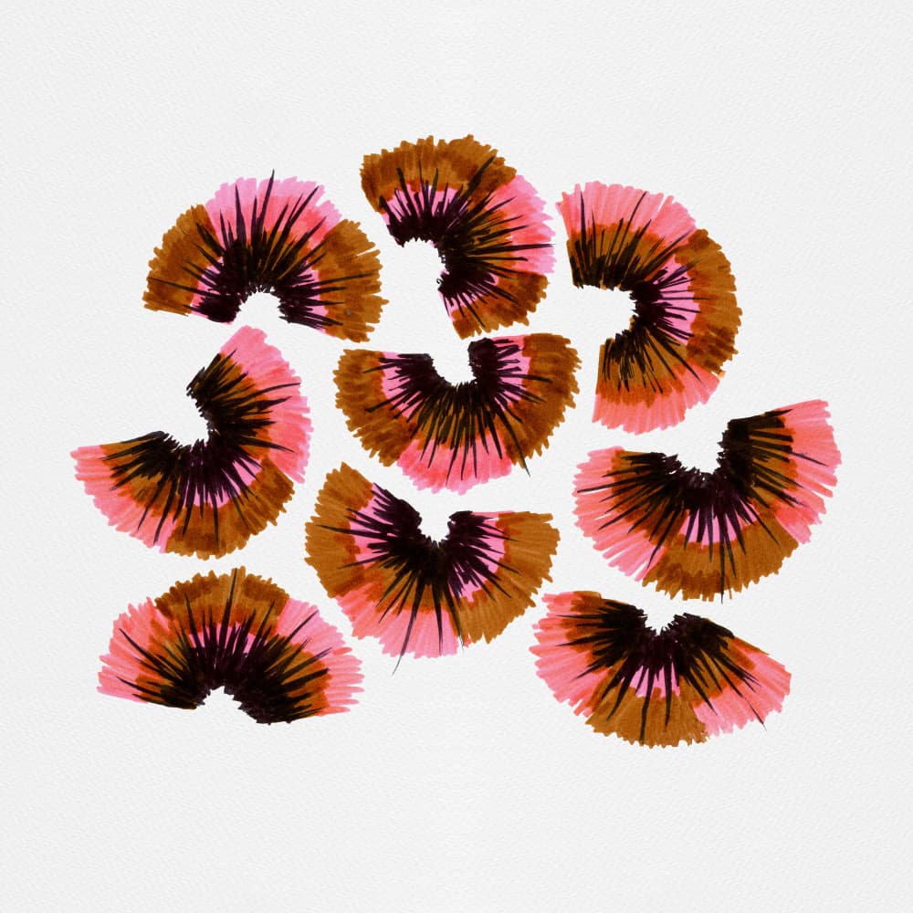 Pink Brown Brushstrokes by Michele Channell — canvas wall art