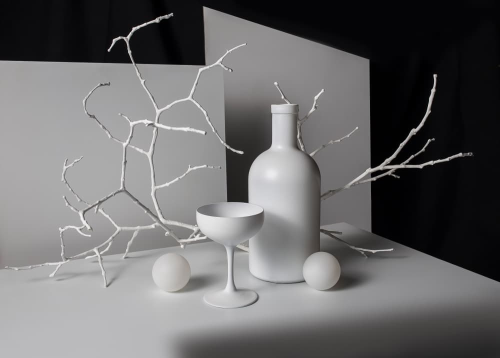 Minimal White Composition by Evgeniy Popov — canvas wall art