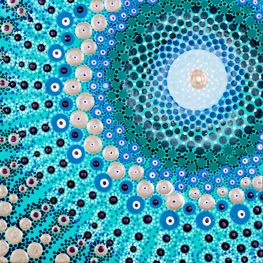 Vibrant Dot Mandala Pattern by Amy Diener — canvas wall art