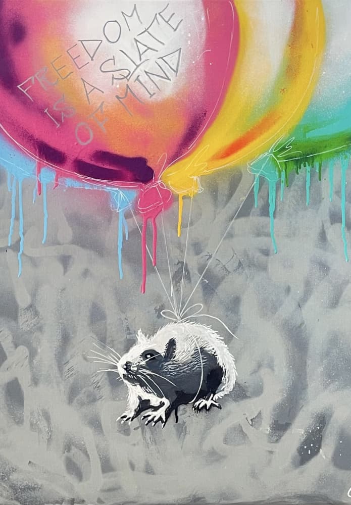 Freedom Rat Balloon by Suzan Habib — canvas wall art