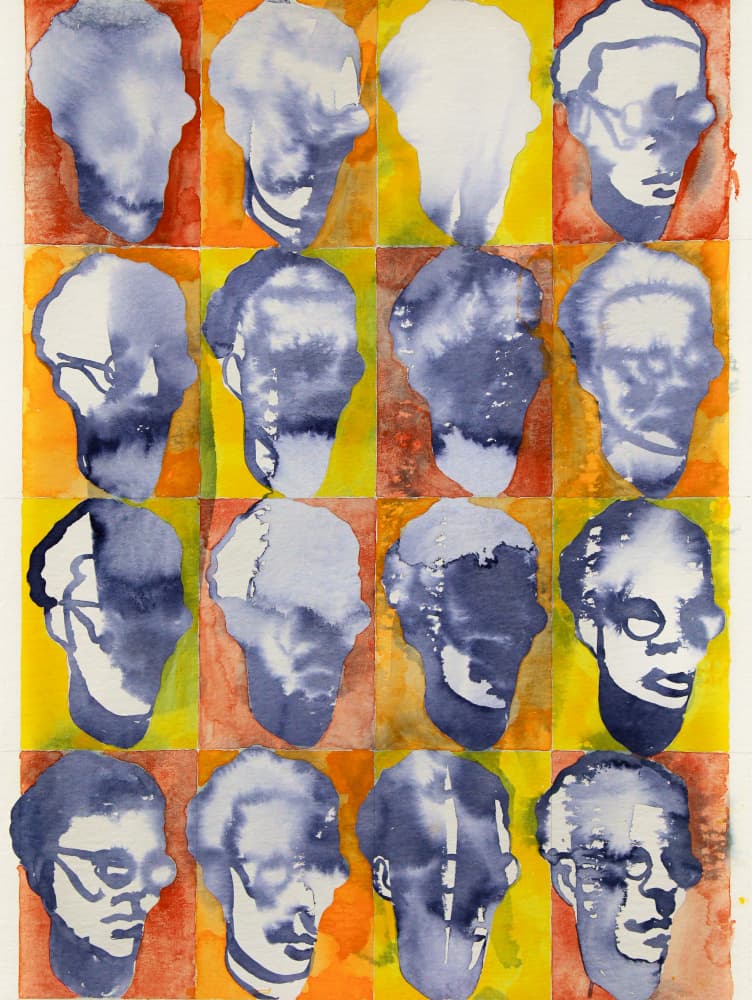 Colorful Portrait Grid by Joshua Hoskins — canvas wall art