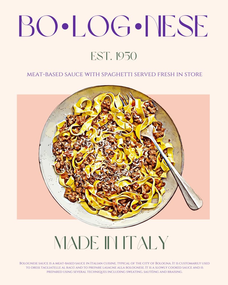 Authentic Italian Bolognese by Nazma Khokhar — canvas wall art