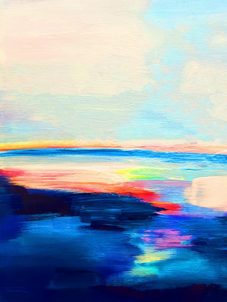 Vibrant Ocean Horizon by Ejaaz Haniff — canvas wall art
