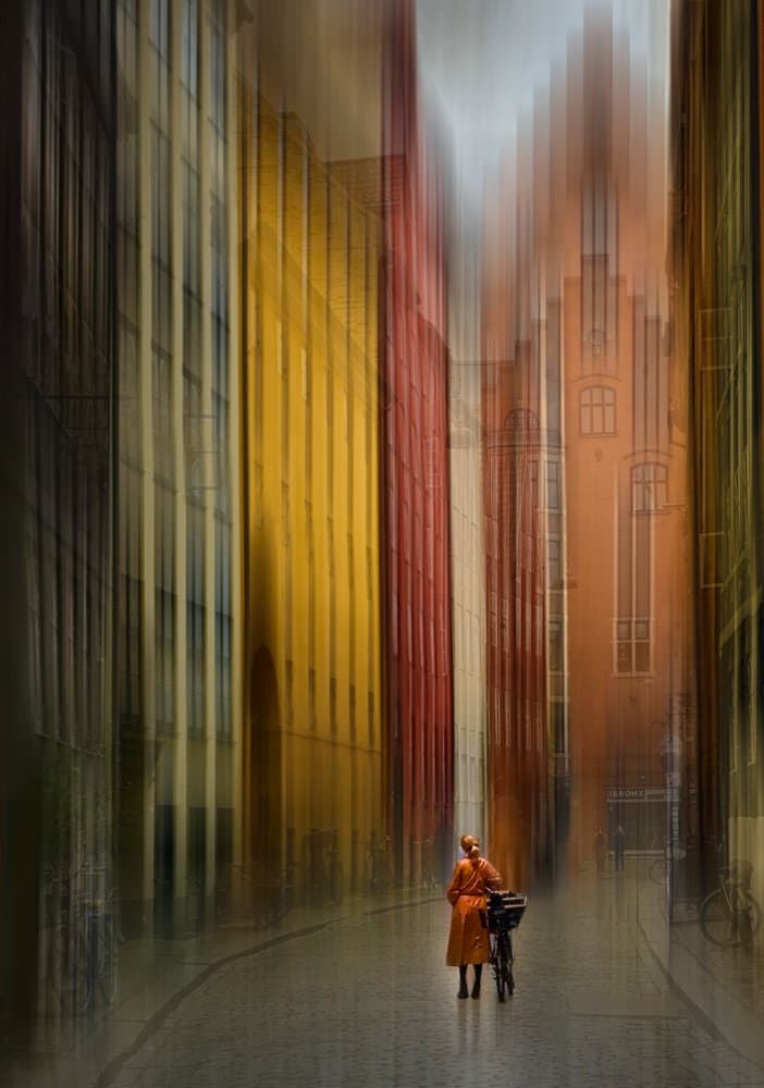 Colorful City Stroll by Kenneth-Wei Zeng — canvas wall art