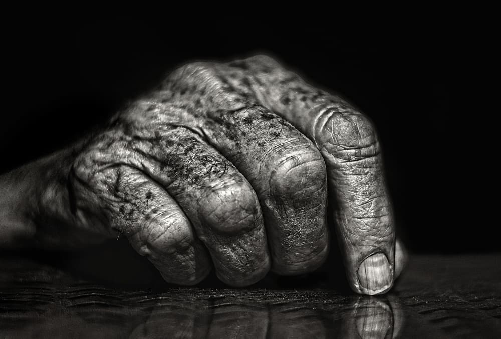 Aged Hand Reflections by Juan Luis Seco — canvas wall art