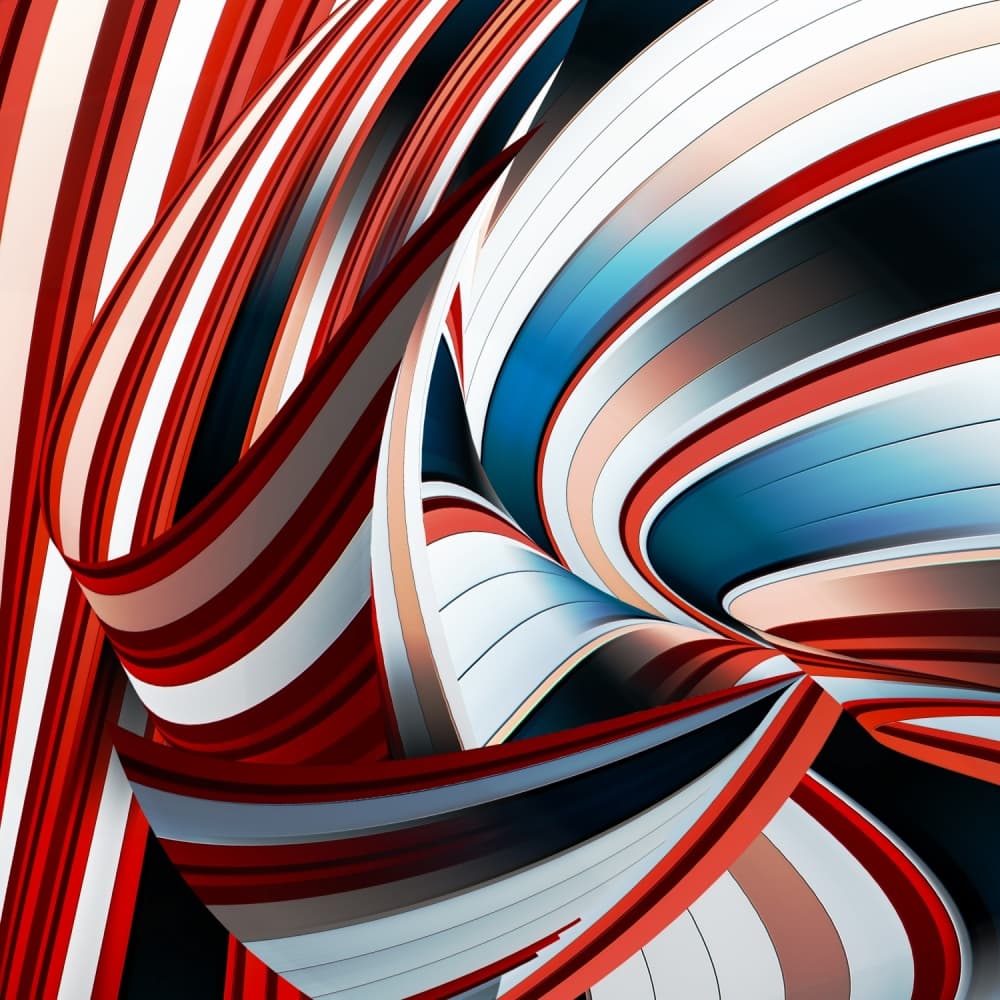 Dynamic Swirling Ribbons by Gilbert Claes — canvas wall art