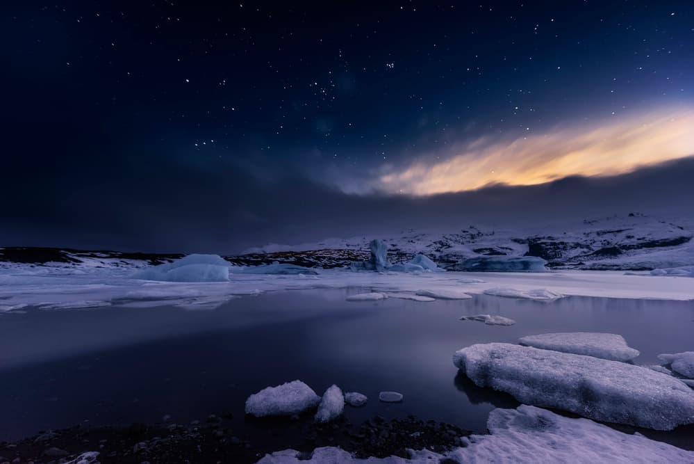Stars Over Ice Lagoon by Jorge Ruiz Dueso — canvas wall art