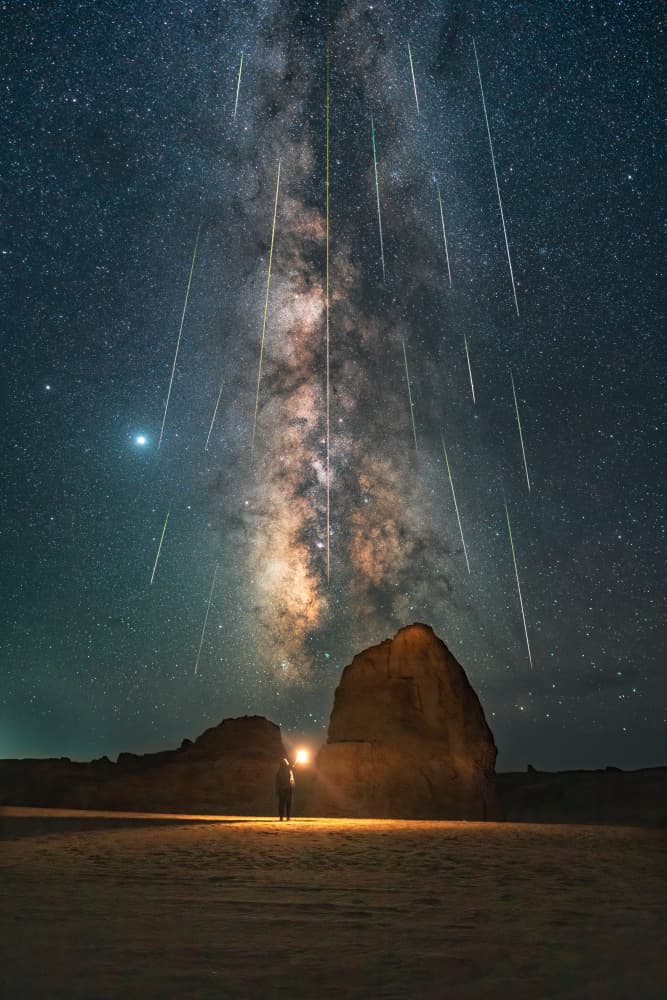 Celestial Desert Stargazer by Yuan Cui — canvas wall art