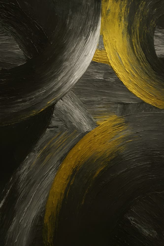 Swirling Gold Motion by HUGO — canvas wall art
