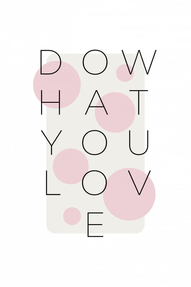 Do what you love - pink by Melanie Viola — canvas wall art