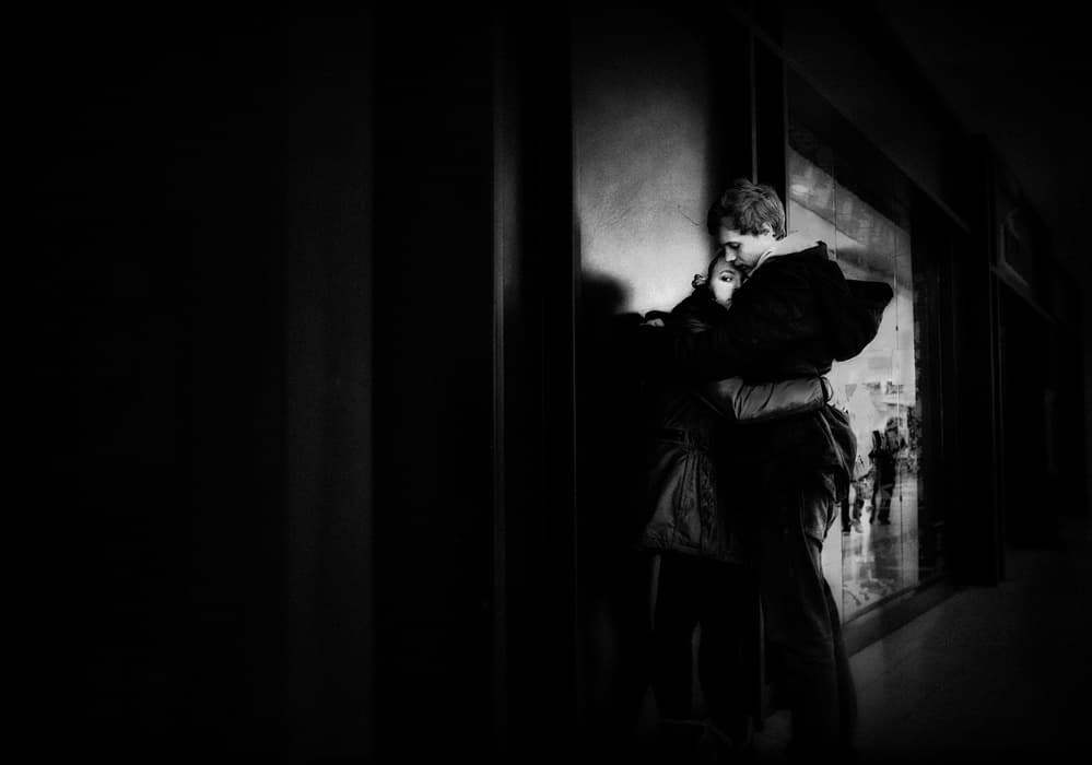 Tender Urban Embrace by Holger Droste — canvas wall art