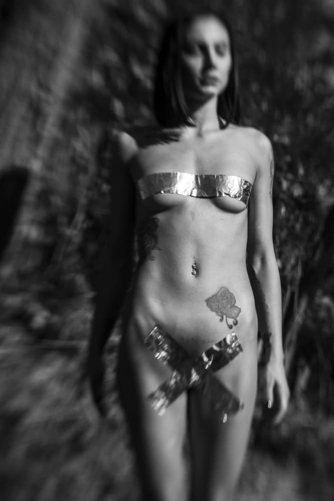 Mysterious Taped Nude by Bogdan Bouşcă — canvas wall art