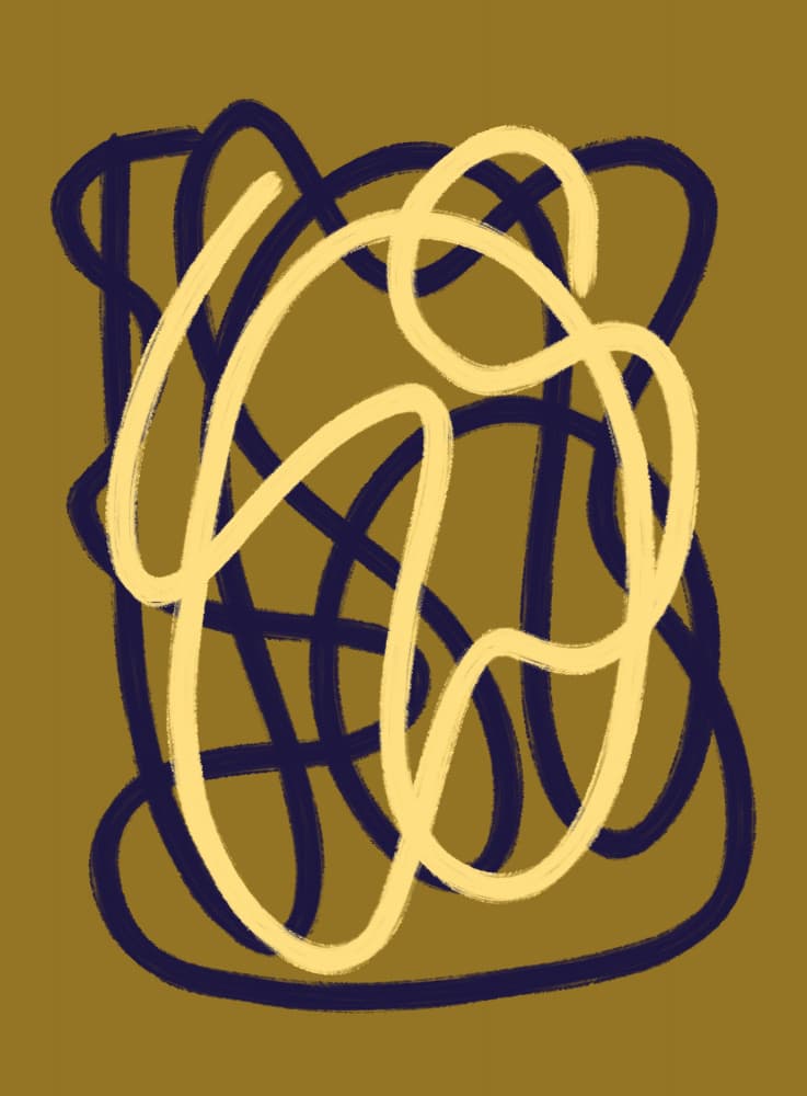 Abstract Blue Gold by Studio Memb — canvas wall art